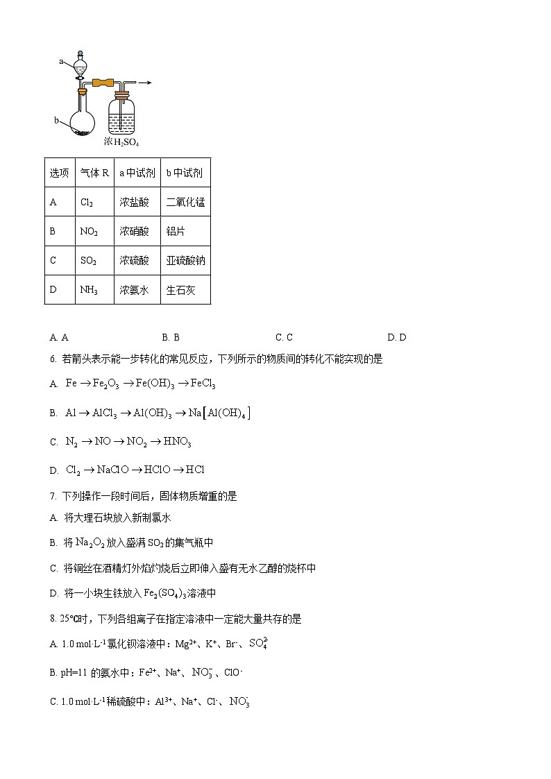 重庆市第四十九中学校2025届高三上学期第一次月考试化学试题 Word版无答案第2页