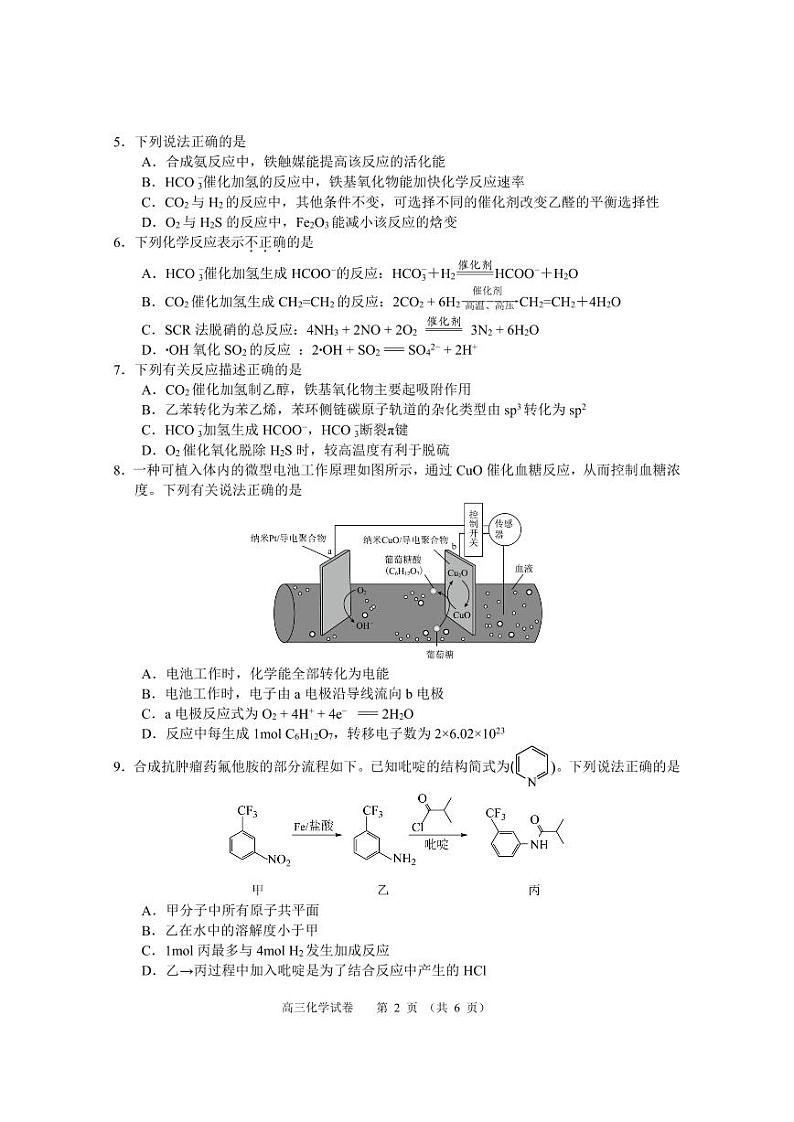 江苏省南通市海安市2024-2025学年高三上学期11月期中考试化学试题第2页