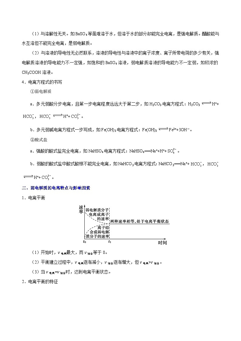 备战2025年高考化学考点一遍过考点42弱电解质的电离平衡教案（Word版附解析）第2页