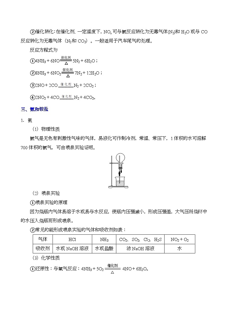 备战2025年高考化学考点一遍过考点21氮及其重要化合物教案（Word版附解析）第3页