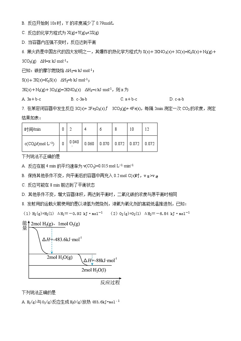 安徽省亳州市第一中学2024-2025学年高二上学期10月月考化学试题无答案第3页