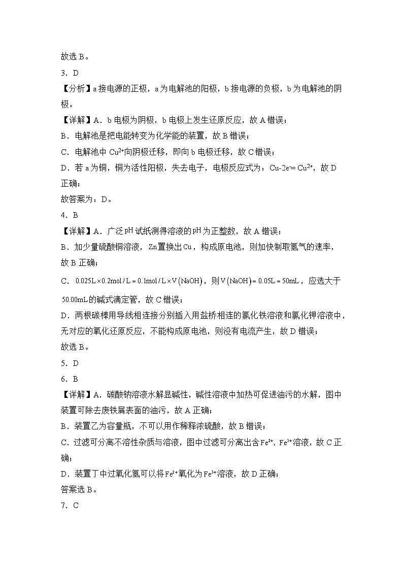 高二化学答案昌黎文汇学校2024-2025学年度第一学期期中考试化学试题第2页