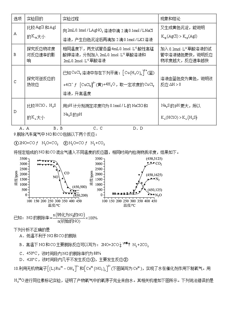 丰城中学2024-2025学年上学期高三创新班期中考试化学试卷第3页