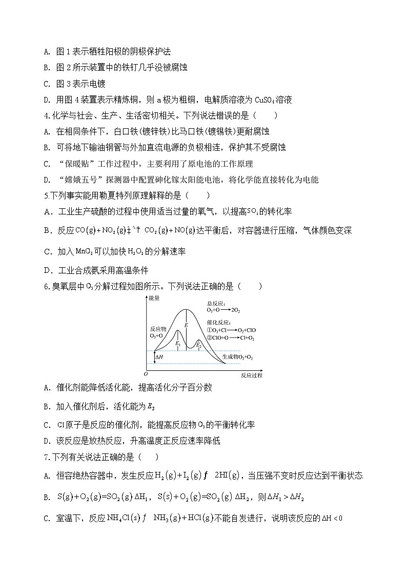 山东省泰安市新泰第一中学（新泰中学校区）2024-2025学年高二上学期期中考试化学试题第2页