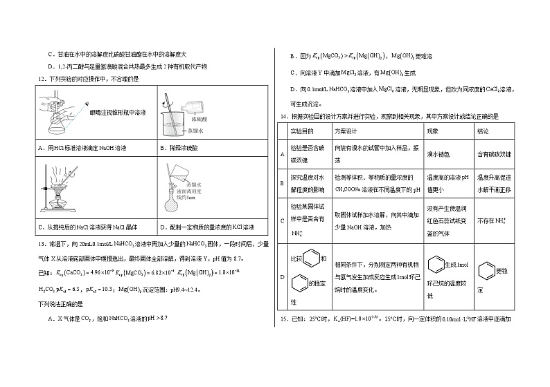 2025长春外国语学校高三上学期10月期中考试化学含解析03