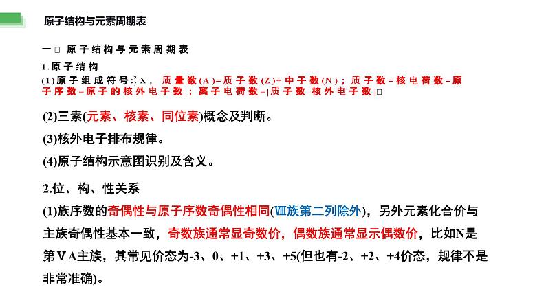 题型四 物质结构与元素周期律——高考化学二轮复习题型归纳与解题技巧课件PPT第2页