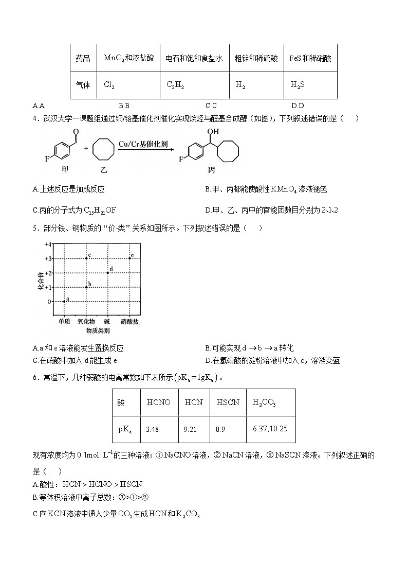 河南省2024-2025年金太阳高三年级联考(三)化学试题（含答案）第2页