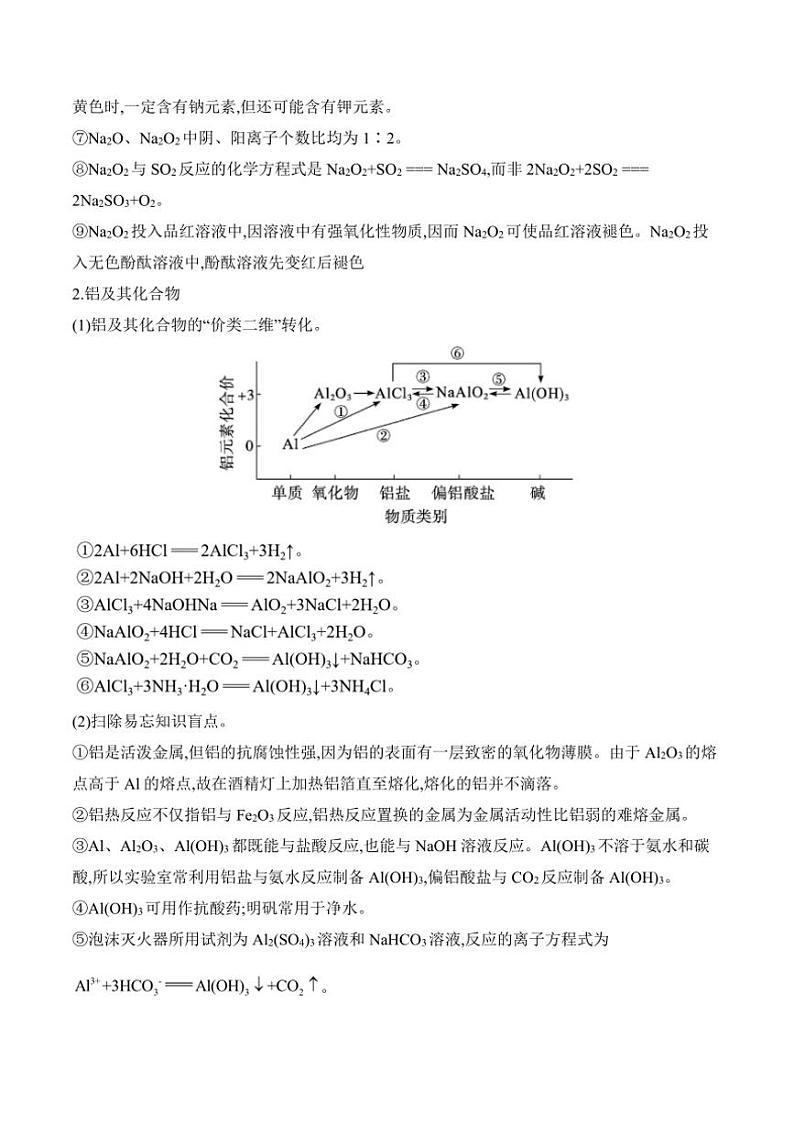 2025届新高考化学高三一轮复习易错题：元素及其化合物第2页