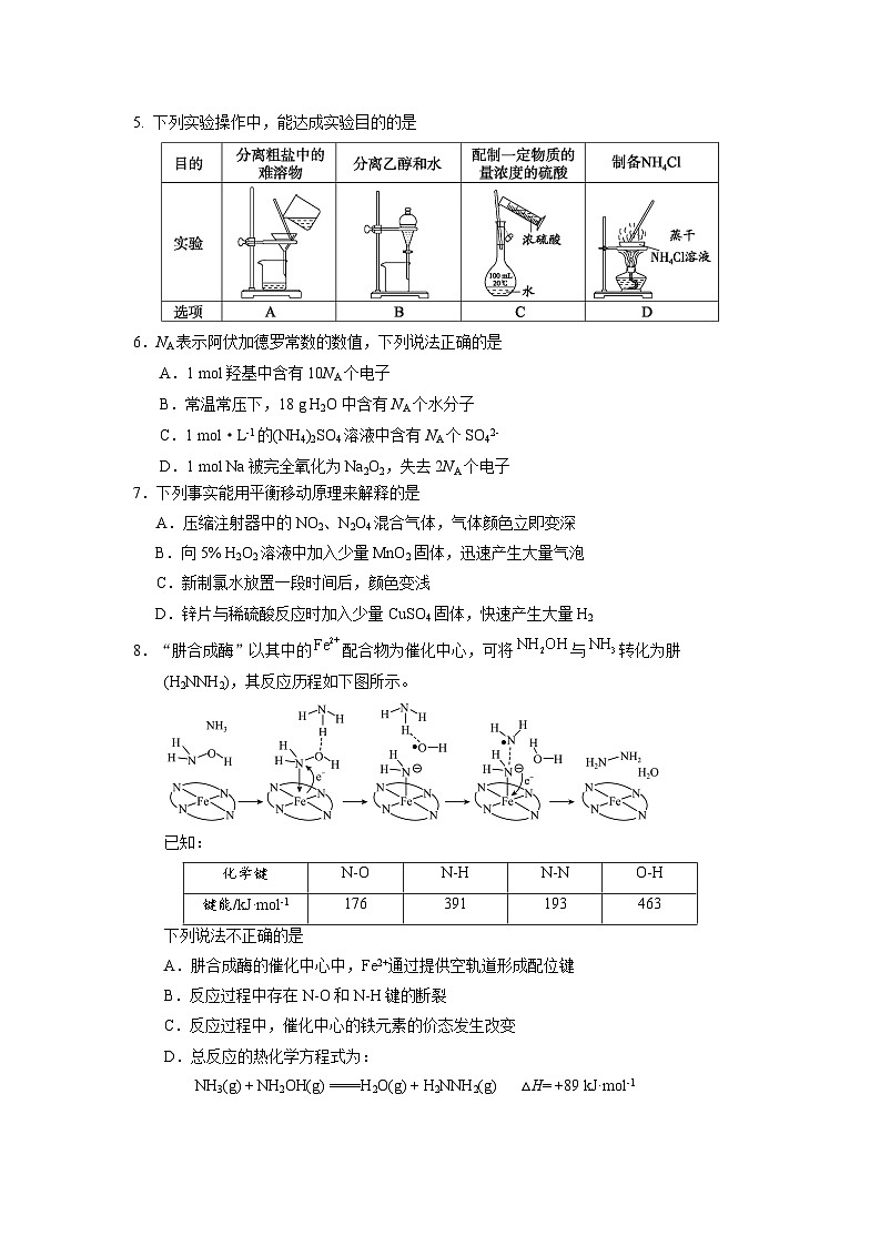 北京市海淀区2024-2025学年高三上学期11月期中考试 化学试题第2页
