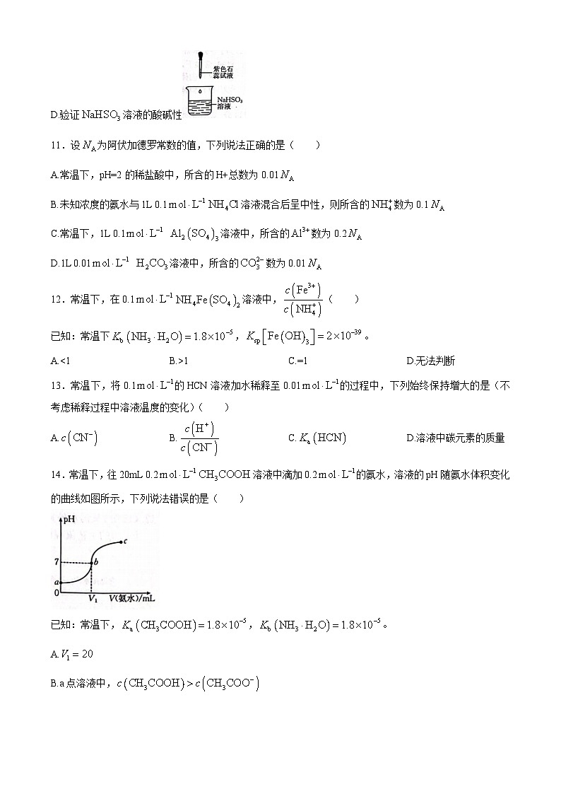 河北省邢台市质检联盟2024-2025学年高二上学期11月期中考试化学试题03