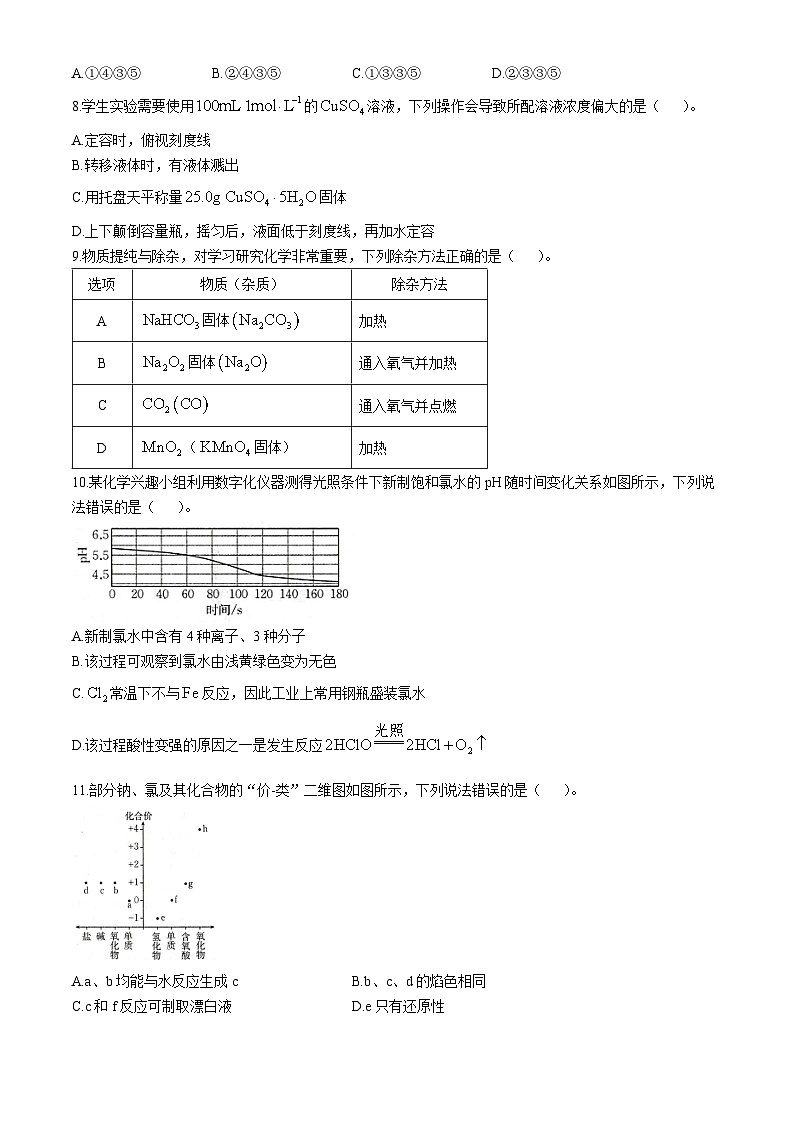 辽宁省名校联盟联合考试2024-2025学年高一上学期11月期中联考 化学试题第2页