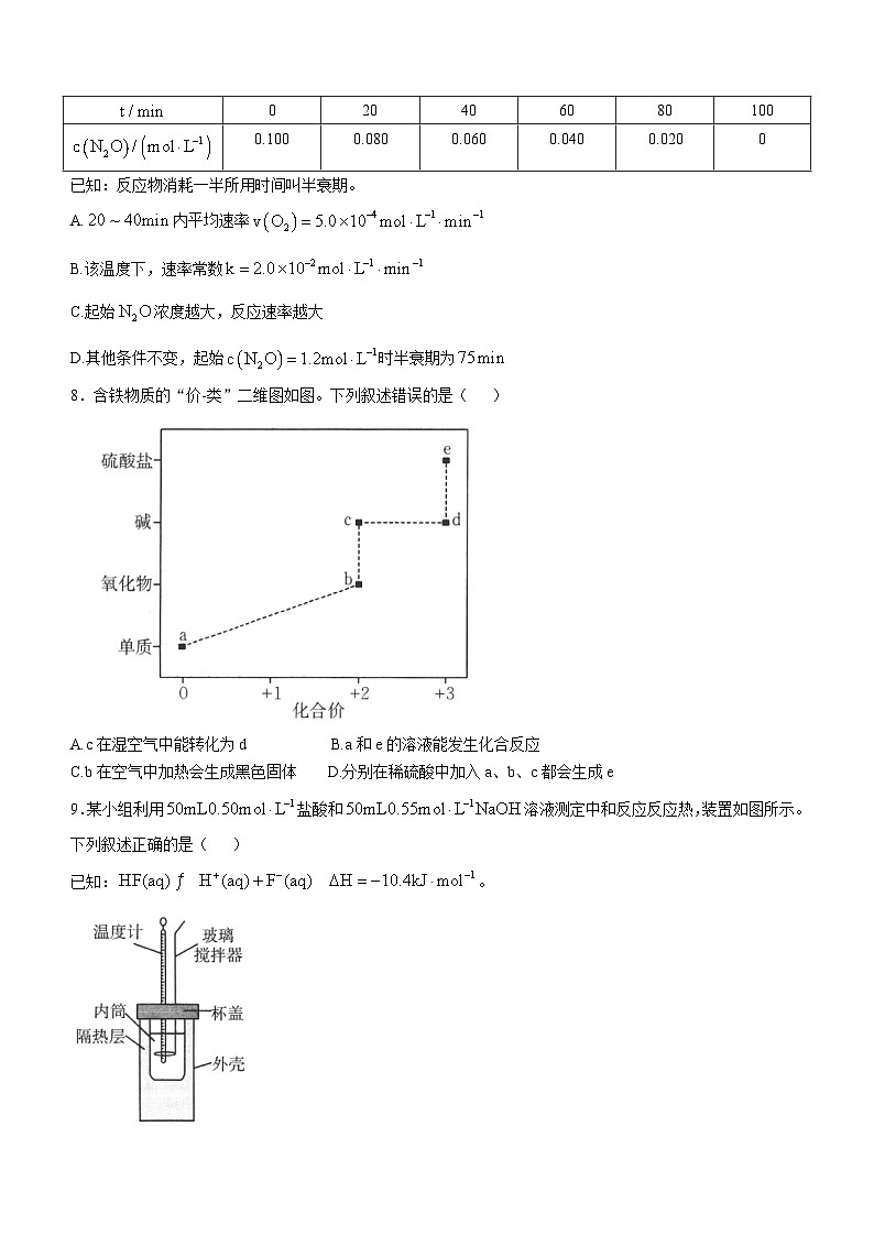 陕西省汉中市2024-2025学年高三上学期11月期中联考 化学试题第3页
