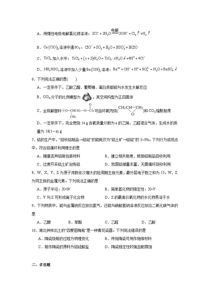 广西壮族自治区南宁市兴宁区两校联考2024-2025学年高三上学期一模化学试题第3页