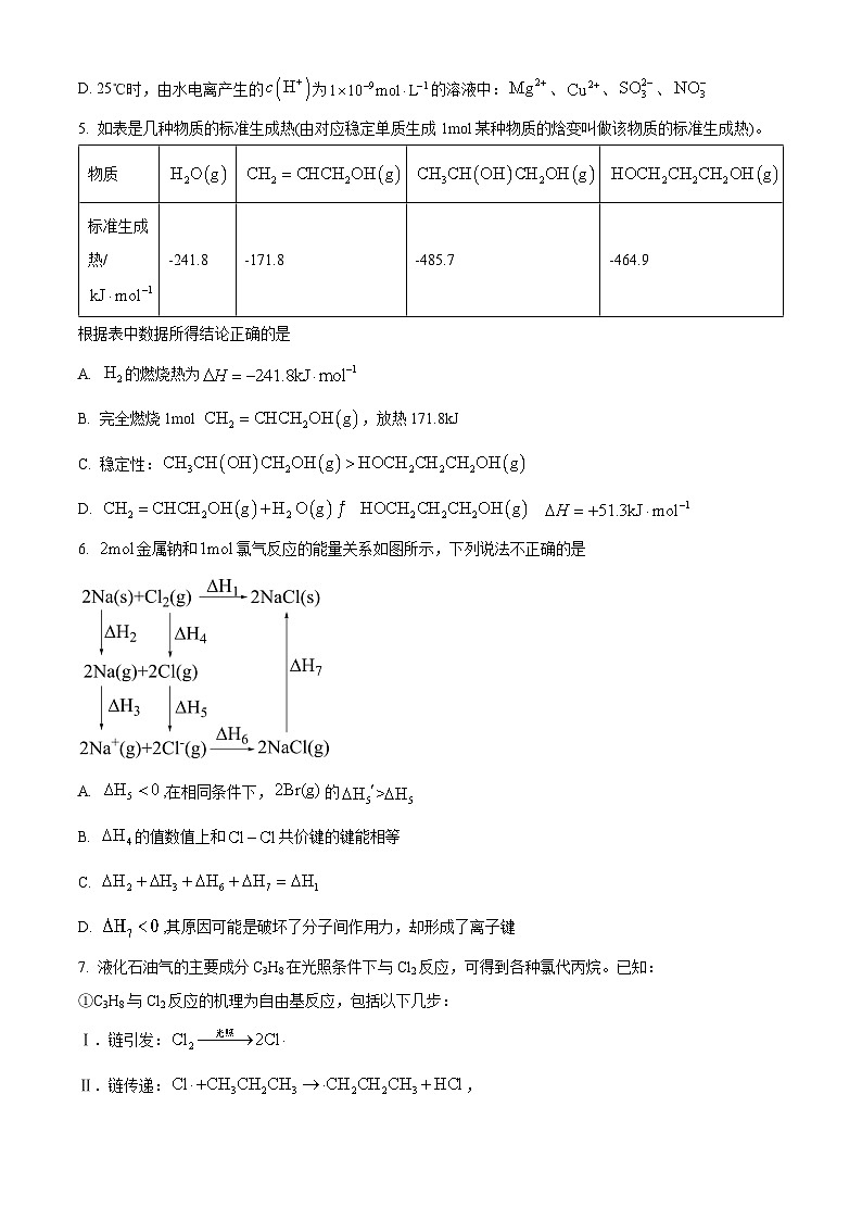 四川省遂宁市大英中学2024-2025学年高二上学期10月月考 化学试题 Word版无答案第2页