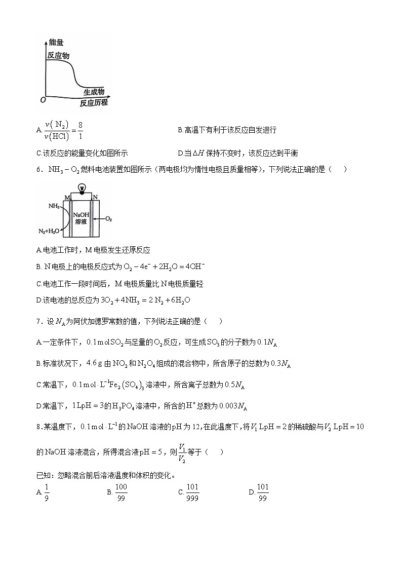 河北省沧州市名校联盟2024-2025学年高二上学期11月期中考试 化学试题(无答案)02