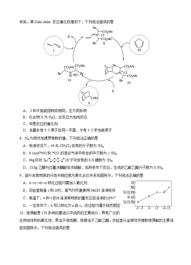 广东省广州外国语、广大附中、铁一中学等三校2024-2025学年高三上学期期中联考试题 化学 Word版含答案第3页