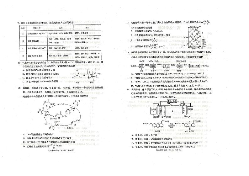 山东省青岛市黄岛区2025届高三上学期11月期中考试化学试卷（PDF版附答案）第2页