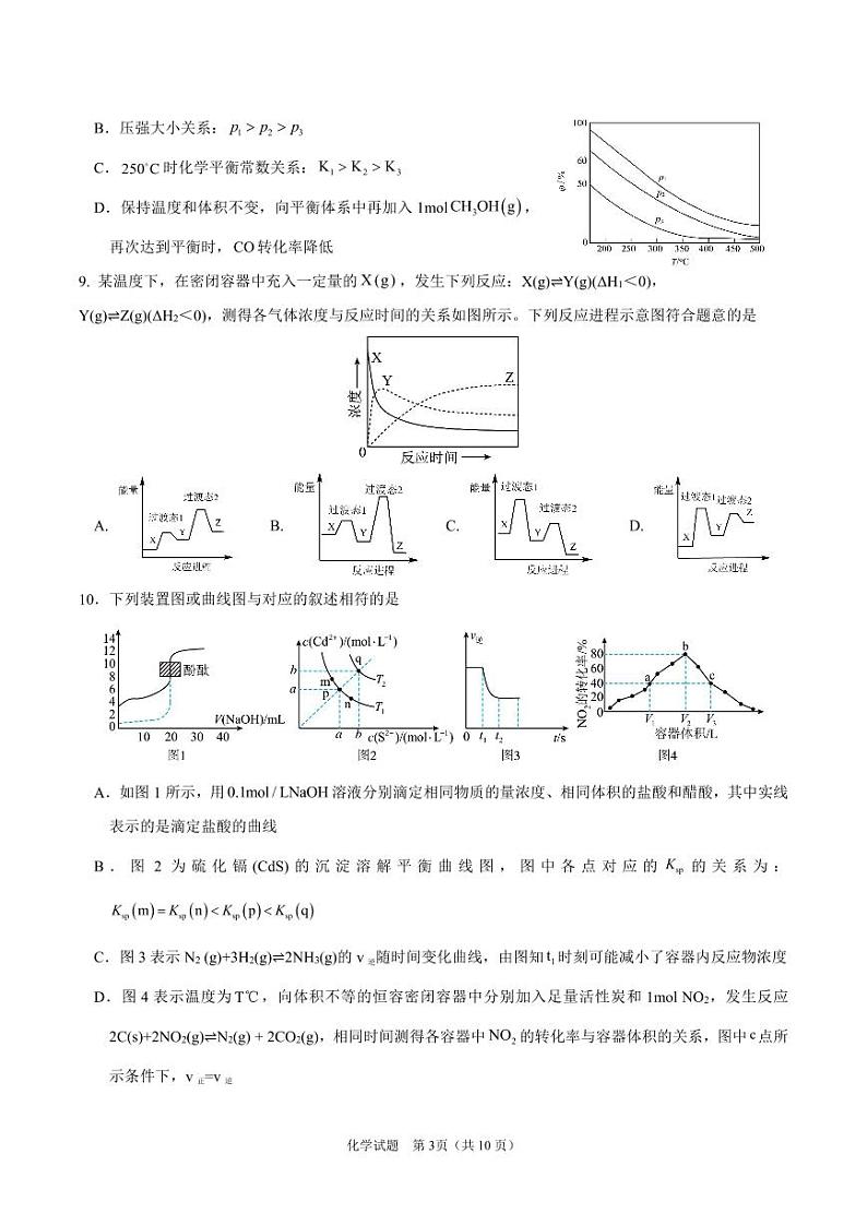 5-济宁市第一中学 2024-2025 学年度阶段性学业检测高二期中化学试题第3页