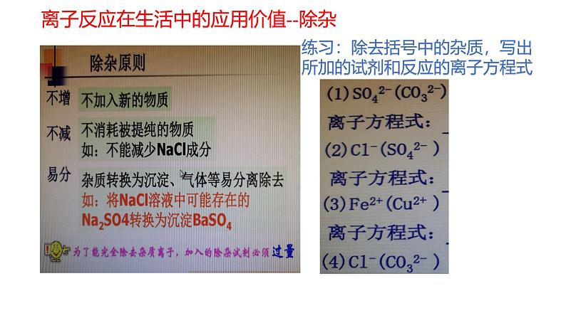 1.2.3离子反应的应用 高中化学必修一教学课件【人教版新教材】第6页