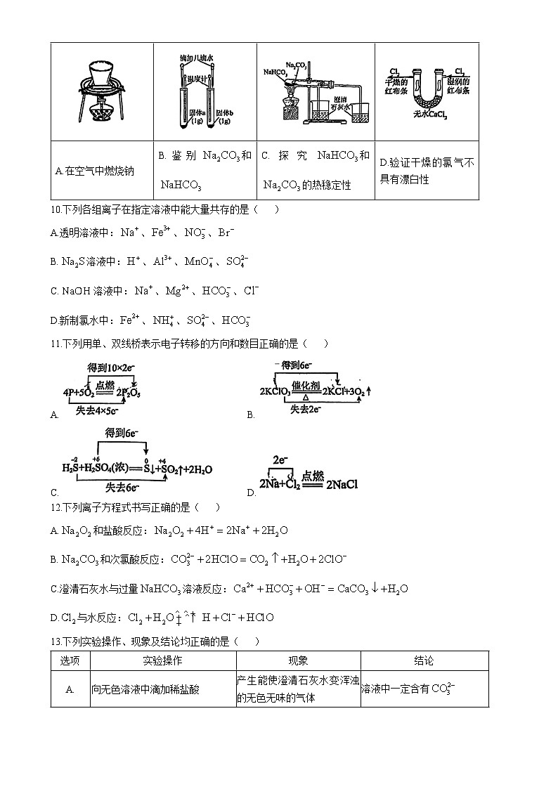 广东省广州市第二中学教育集团2024-2025学年高一上学期期中考试  化学试题(无答案)第3页