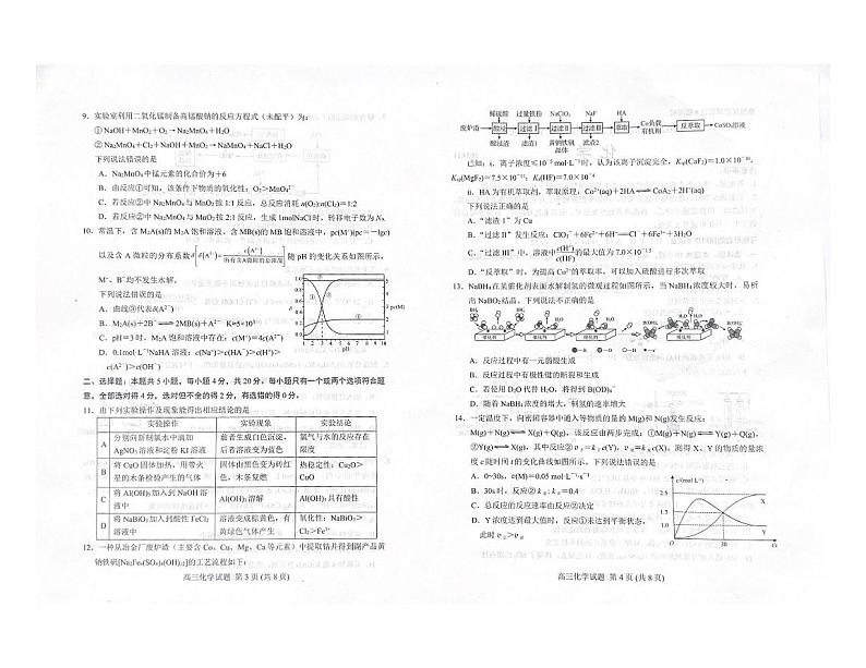 山东省日照市2024-2025学年高三上学期期中考试化学试题第2页