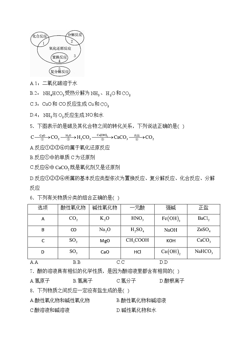 2025届高考化学一轮复习基础知识专练     物质及其反应的分类第2页