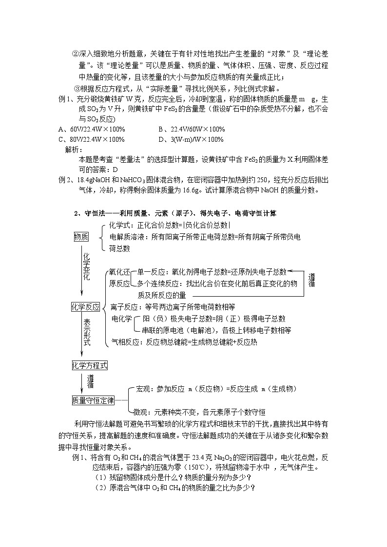 【高考化学】专题 ：化学计算-学案03