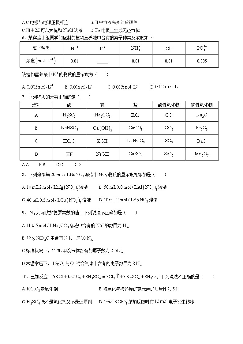 河北省唐山市第二中学2024-2025学年高一上学期11月期中考试 化学试卷 (无答案)第2页
