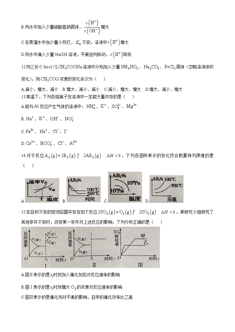 广东省汕头市潮阳区汕头市潮阳一中明光学校2024-2025学年高二上学期11月期中化学试题(无答案)第3页