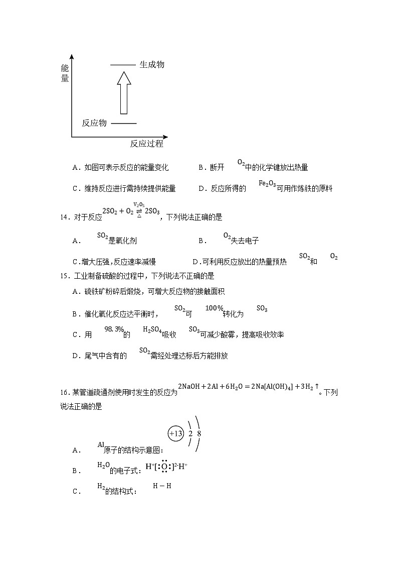 江苏省普通高中2024年高二学业水平合格性考试化学试题（含答案）第3页