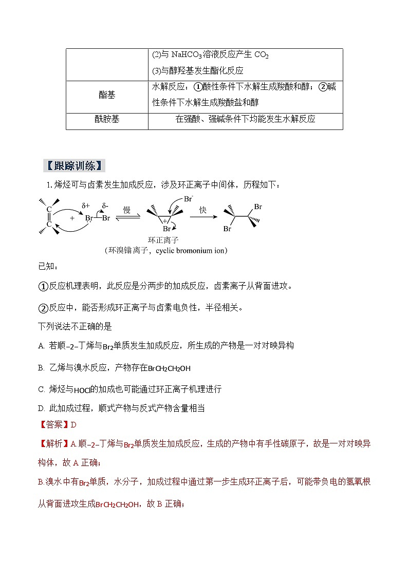 素养强化7  多官能团有机物的结构与性质-2024-2025年解密高考化学大一轮复习专练（配套新教材2019）（解析版）第2页