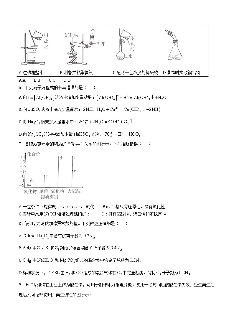 福建省龙岩市龙岩非一级达标校高三2024-2025学年高三上学期11月期中化学试题第2页