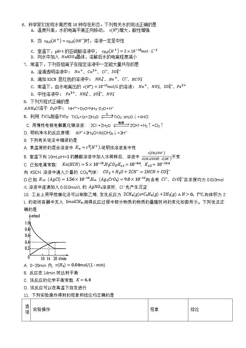 黑龙江省牡丹江市第一高级中学2024-2025学年高二上学期11月期中考试化学试卷（Word版附答案）第2页