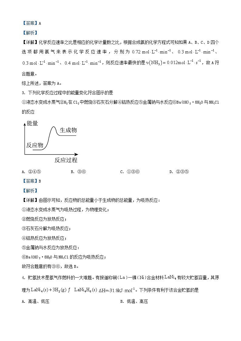 甘肃省武威市联考2023_2024学年高二化学上学期期中试题含解析第2页