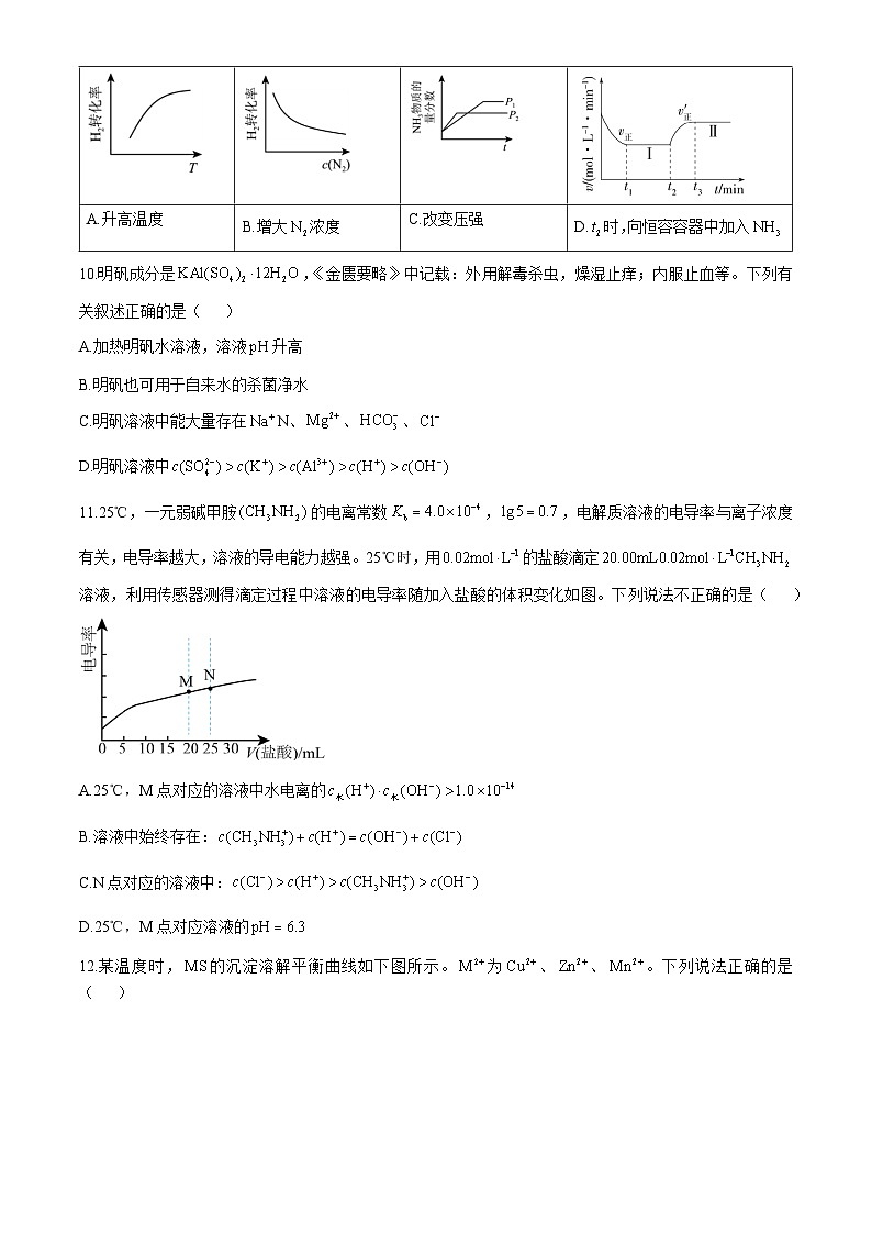 广东省广东实验中学2024-2025学年高二上学期期中考试 化学试题第3页