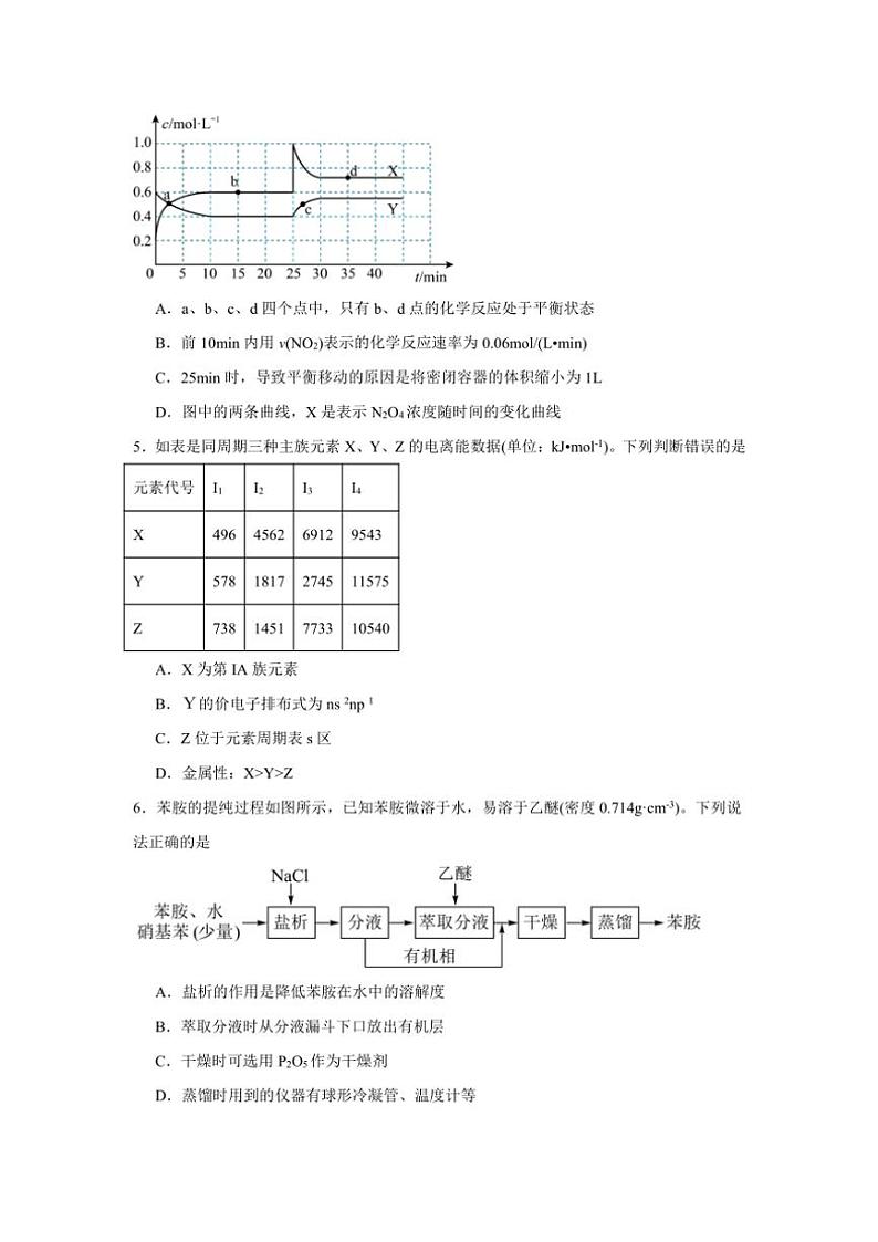 湖南省岳阳市岳阳县第一中学2024～2025学年高二(上)期中化学试卷(含答案)第2页