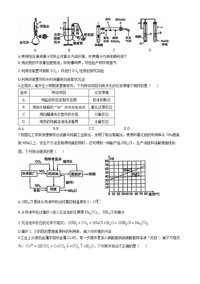 湖北省黄冈市黄梅县育才高级中学2024-2025学年高三上学期11月月考 化学试题(无答案)第2页
