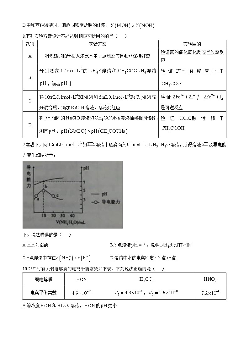山东省潍坊市2024-2025学年高二上学期11月期中化学试题第3页