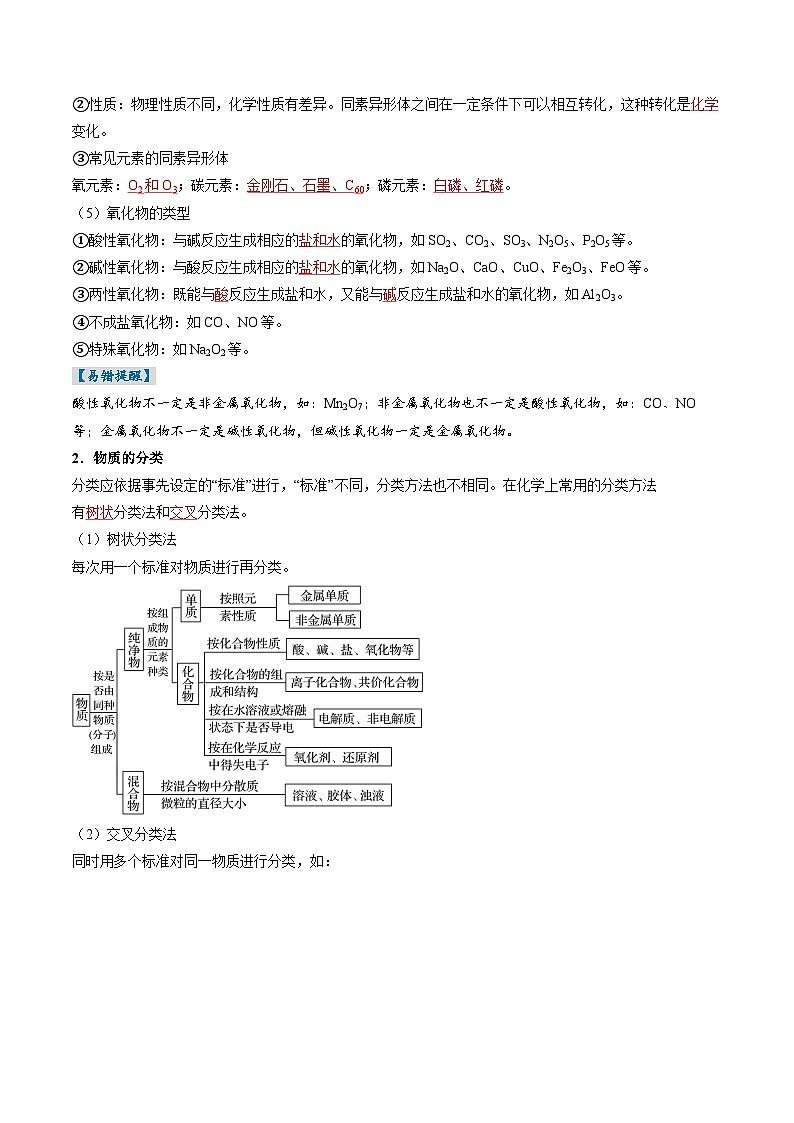 考点01  物质的分类及转化（核心考点精讲精练）-2025年高考化学一轮复习讲练专题（新高考通用）（解析版）03