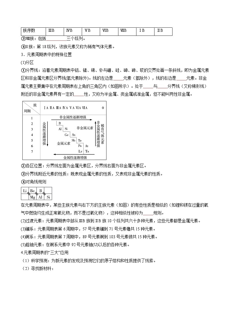 考点17  元素周期表  元素周期律（核心考点精讲精练）-2025年高考化学一轮复习讲练专题（新高考通用）（原卷版）第3页