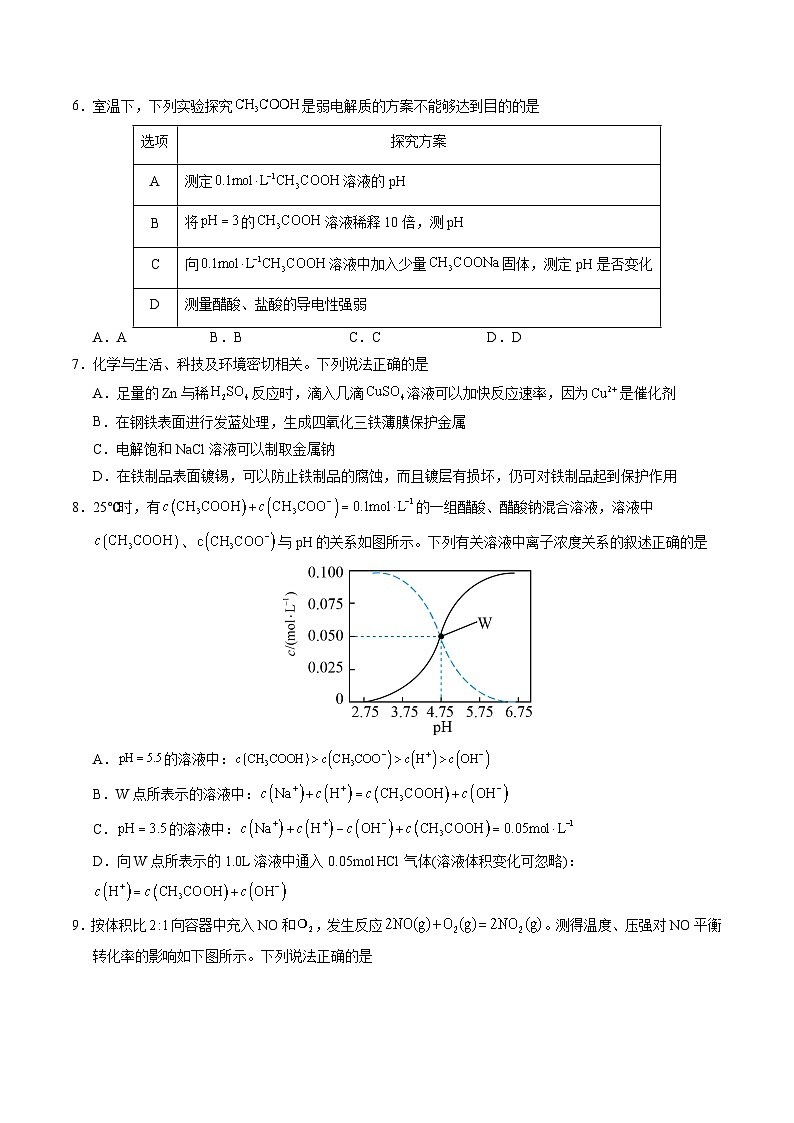 高二化学第三次月考卷（考试版）A4第3页