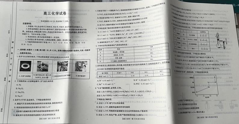 2025青海省名校联盟高三上学期期中联考试题化学PDF版含答案第1页
