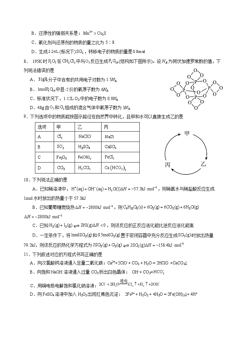 广东省深圳市高级中学2024-2025学年高三上学期第二次诊断考试化学试题第3页
