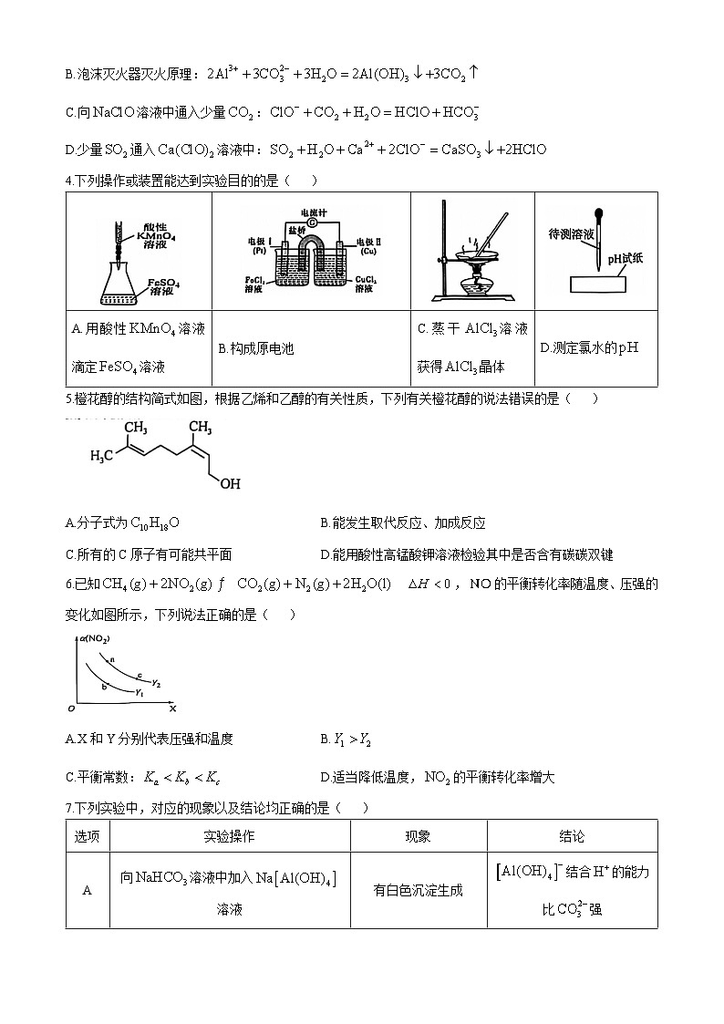 广西“贵百河—武鸣高中”2024-2025学年高二上学期11月新高考月考化学试题第2页