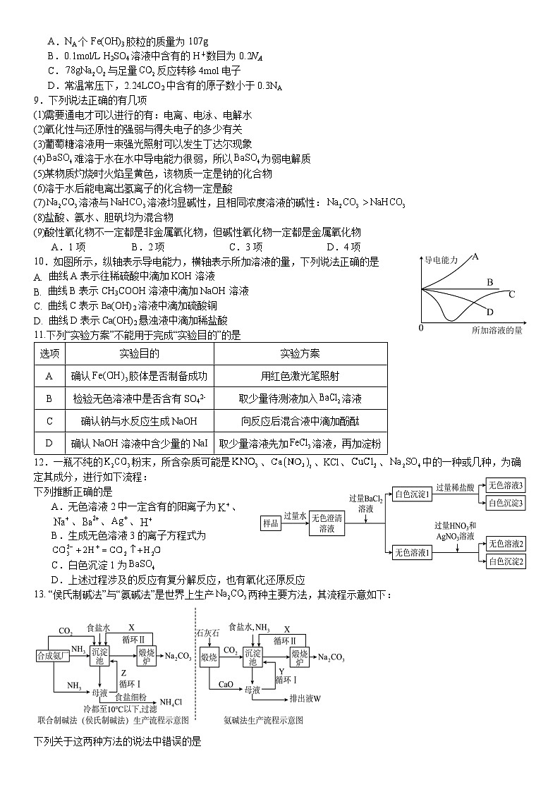 江西省南昌市第二中学2024-2025学年高一上学期期中考试化学试题第2页