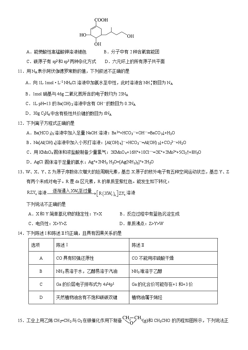 2024—2025学年高三年级广东省惠东县与深实高中园第二次联考化学试题（含答案）第3页