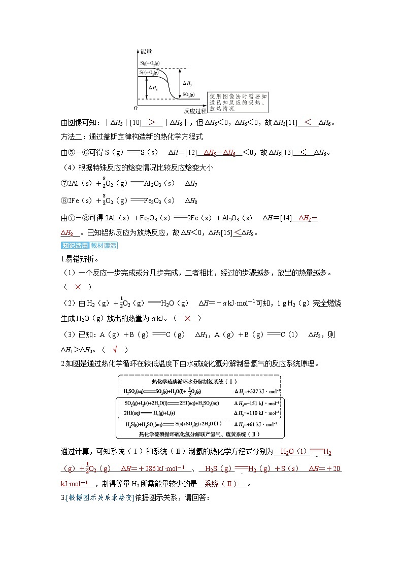 备战2025年高考化学精品教案第六章化学反应与能量变化第2讲盖斯定律及其应用（Word版附解析）第3页