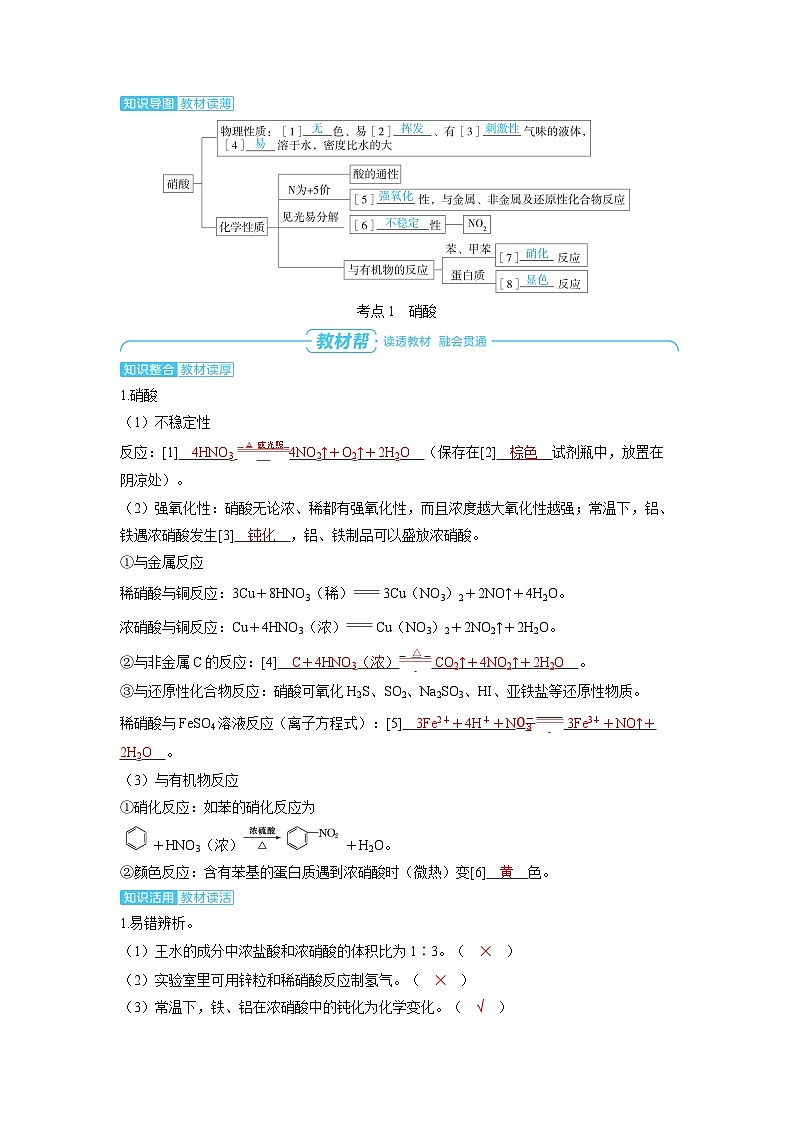 备战2025年高考化学精品教案第四章非金属及其化合物第7讲硝酸（Word版附解析）第2页