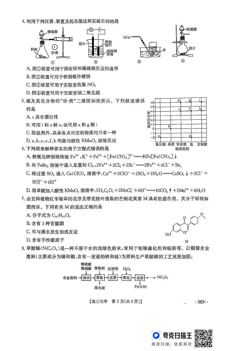 扫描件_高三化学考试第2页