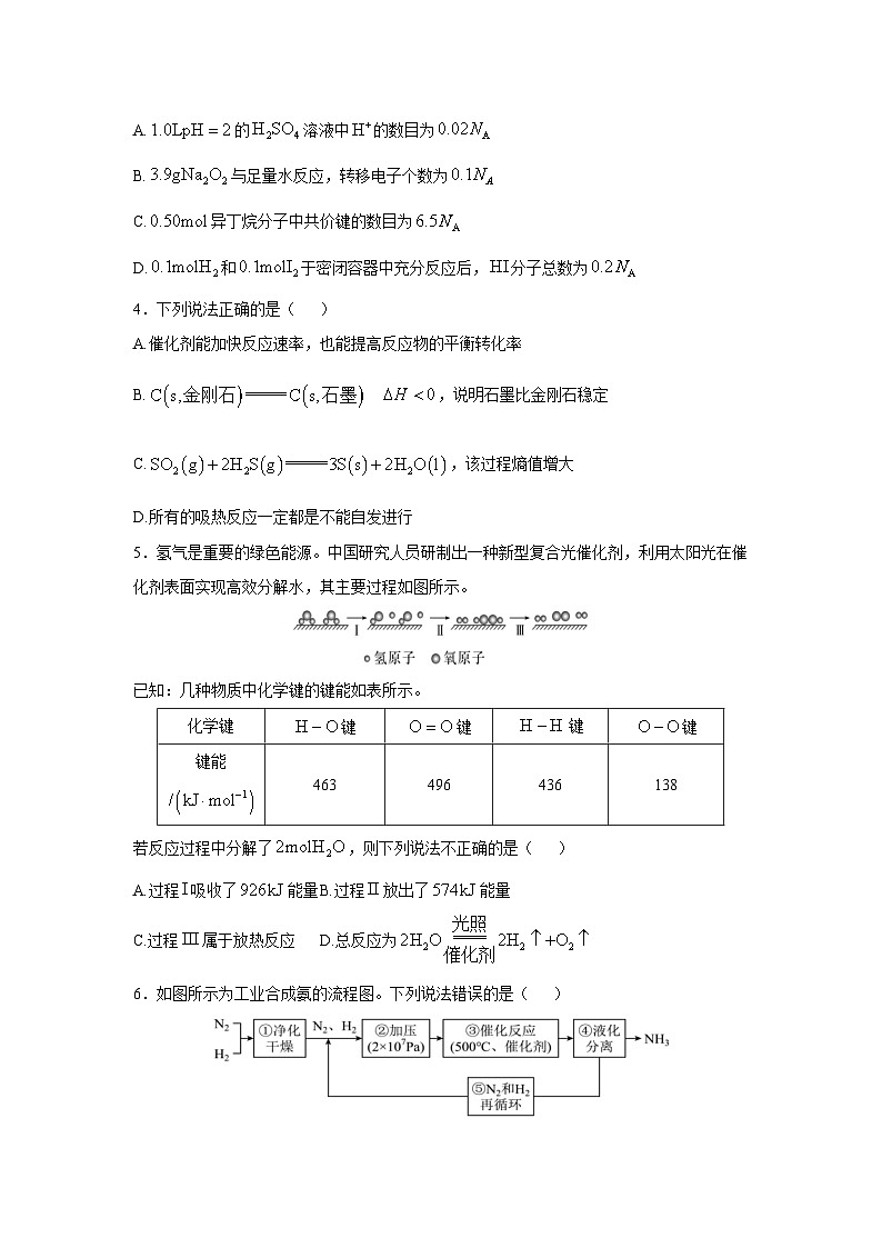 2024~2025学年安徽省江淮名校高二(上)期中考试化学试卷第2页